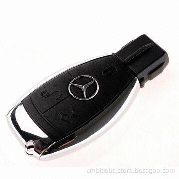 Benz Car Key-shaped USB Flash Drive, 64MB to 128GB Memory Capacity